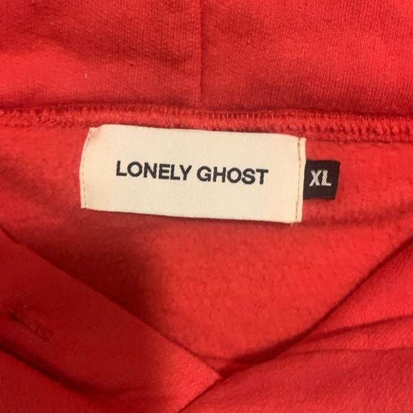 Lonely Ghost “Let Go Let Ghost” XL Red Hoodie - Picture 3 of 5